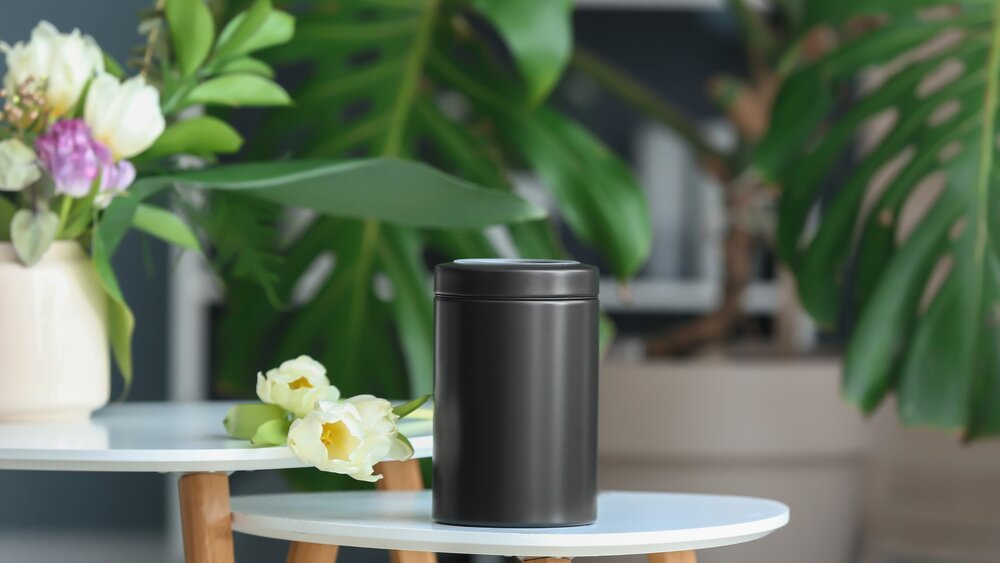 An Urn Sitting on a Table